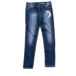Jumping Beans Unicorn Sequin Embellished Jeggings Indigo Denim 12
